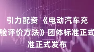 引力配资 《电动汽车充电体验评价方法》团体标准正式发布